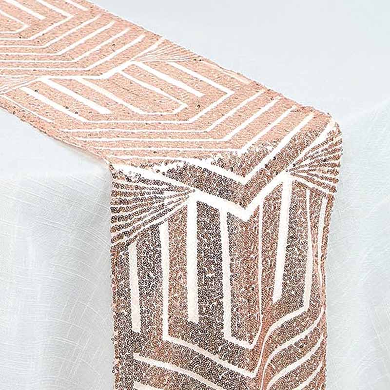 Leaf & Diamond Sequin Table Runners