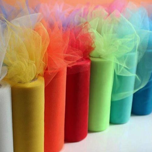 5 Wholesale Tulle Fabric Roll red - at 