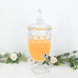 1.3 Gallon Glass Beverage Dispenser, Apothecary Jar Style Party Drink Dispenser with Diamond Texture and Lid - Versatile Serving Feature 21"