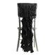 1 Set Black Chiffon Hoods With Ruffles Willow Chiffon Chair Sashes