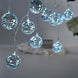 6ft Silver Disco Mirror Ball Battery Operated 10 LED String Light Garland, Cool White