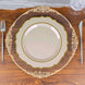 10 Pack | 10inch Taupe Gold Plastic Dinner Plates, Disposable Tableware Round