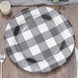 10-Pack Disposable Paper Charger Plates – Black/White Buffalo Plaid 13inch Round Table Chargers