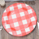 10-Pack Disposable Paper Charger Plates – Red/White Buffalo Plaid 13inch Round Table Chargers