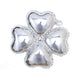 10 Pack | 15inches Shiny Silver Four Leaf Clover Shaped Mylar Foil Balloons#whtbkgd