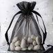 10 Pack | 4x6inch Black Organza Drawstring Wedding Party Favor Gift Bags