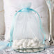 10 Pack | 5x7inch Baby Blue Organza Drawstring Wedding Party Favor Gift Bags