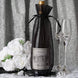 10 Pack | 6x15inch Black Organza Drawstring Party Favor Wine Gift Bags