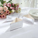 10 Pack | 4inch x 2.5inch Silver Single Slice Triangular Cake Boxes with Scalloped Top