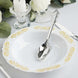10 Pack | Gold Embossed White 12oz Disposable Plastic Soup Bowl - Round With Scalloped Edges