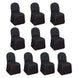 10 Pack Black Polyester Banquet Chair Cover, Reusable Stain Resistant Slip On Chair Cover