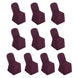 10 Pack Burgundy Polyester Banquet Chair Covers, Reusable Stain Resistant Slip On Chair