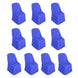 10 Pack Royal Blue Polyester Banquet Chair Covers, Reusable Stain Resistant Slip On Chair