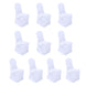 10 Pack White Polyester Banquet Chair Cover, Reusable Stain Resistant Slip On Chair Cover