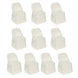 10 Pack Ivory Polyester Folding Chair Covers, Reusable Stain Resistant Slip On Chair Covers