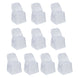 10 Pack White Polyester Folding Chair Covers, Reusable Stain Resistant Slip On Chair Covers