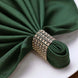 10 Pack Antique Gold Diamond Rhinestone Napkin Ring With Velcro