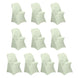 10 Pack Sage Green Spandex Folding Slip On Chair Covers, Stretch Fitted Chair Covers - 160 GSM
