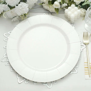 White 13" Disposable Charger Plates - Classy and Convenient White 13" Disposable Charger Plates - Classy and Convenient