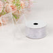 10 Yards 1.5" White Wired Edge Organza Ribbon