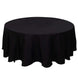 108" Black Round 100% Cotton Linen Tablecloth Washable