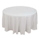 120" White Round Chambury Casa 100% Cotton Tablecloth