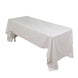 60"x126" White Rectangle 100% Cotton Linen Tablecloth