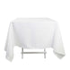 70" White Square 100% Cotton Linen Tablecloth Washable