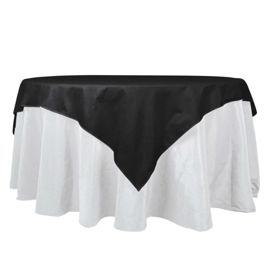 Black and white tablecloth set for elegant dining events
