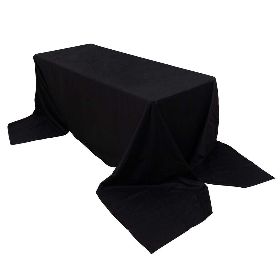 90x156inch Black Rectangle Chambury Casa 100% Cotton Tablecloth