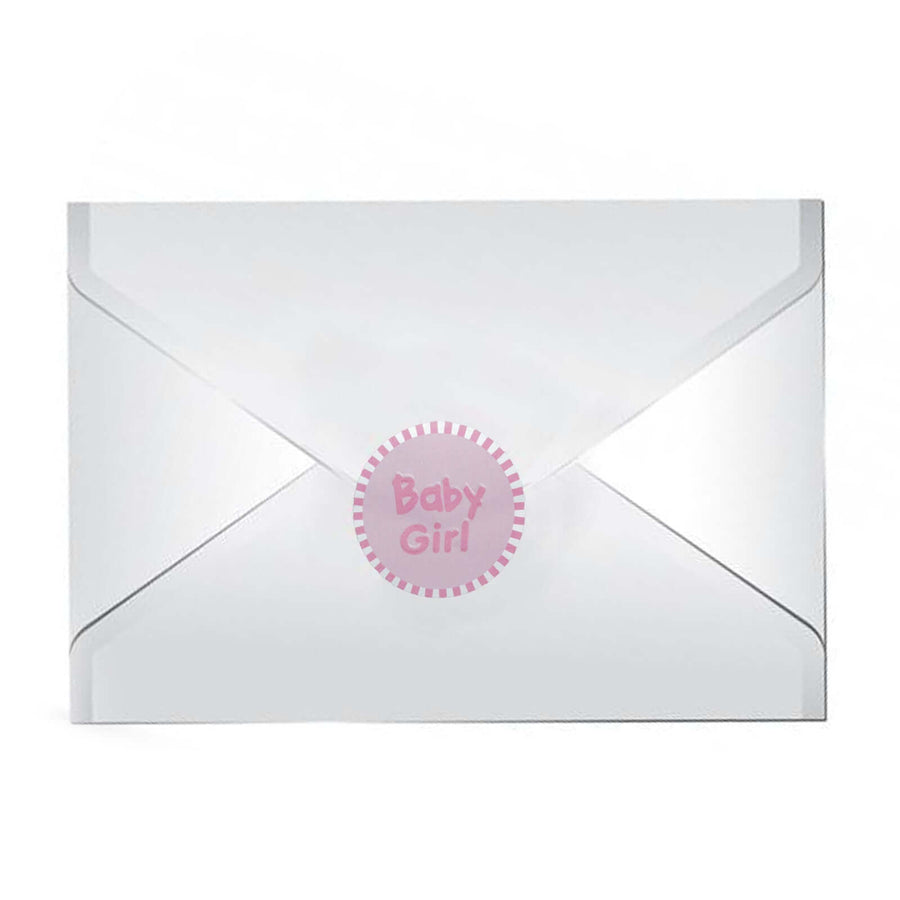 Sweet Baby Girl Pink Round Stickers 100pcs