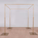 10ft 4-Post Gold Metal DIY Photography Backdrop Stand, Wedding Arch Canopy Tent