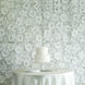 11 Sq ft. | White 3D Silk Rose and Hydrangea Flower Wall Mat Backdrop