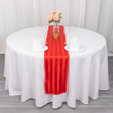 12x108inch Red Satin Stripe Table Runner, Elegant Tablecloth Runner