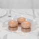 12 Pack 3\" Beige Floating Candles, Unscented Dripless Wax Discs for Centerpieces