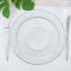 12 Pack | 7.5inch White Flair Rim Disposable Salad Plates, Plastic Dessert Appetizer Plates