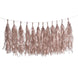 12 Pack | Pre-Tied Rose Gold Paper Fringe Tassels with Garland String, Hanging Streamer Banner