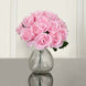 12inches Pink Artificial Velvet-Like Rose Flower Bouquet