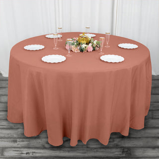 Elevate Your Event Decor with the Terracotta (Rust) Tablecloth