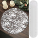 50-Pack Table Placemats Foil Design Metallic Silver Round - Mesh Disposable Shiny Dining Mats