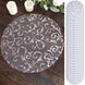 50-Pack Table Placemats Embossed Foil Flower Design Metallic Silver Round
