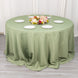 132inch Eucalyptus Sage Green 200 GSM Seamless Premium Polyester Round Tablecloth