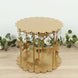 14inch Gold Metal Carousel Cake Stand with Hanging Acrylic Beads
