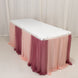 14ft Sheer Chiffon Table Skirt - Mauve / Blush Pleated Ruffle Skirting with Polyester