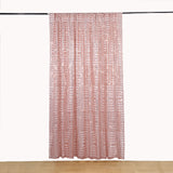 8ftx8ft Rose Gold Geometric Sequin Event Curtain Drapes with Satin Backing, Seamless Opaque Sparkly