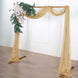 18ft | Champagne Wedding Arch Drapery Fabric Window Scarf Valance, Sheer Organza Linen
