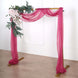 18ft | Fuchsia Wedding Arch Drapery Fabric Window Scarf Valance, Sheer Organza Linen