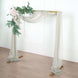 18ft | Silver Wedding Arch Drapery Fabric Window Scarf Valance, Sheer Organza Linen