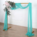18ft | Turquoise Wedding Arch Drapery Fabric Window Scarf Valance, Sheer Organza Linen