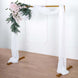 18ft | White Wedding Arch Drapery Fabric Window Scarf Valance, Sheer Organza Linen
